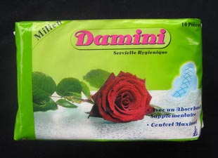 供應Damini10片裝衛生巾