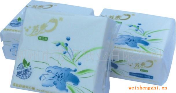 供應批發優質三層餐巾紙面巾紙（芳泰面巾紙）