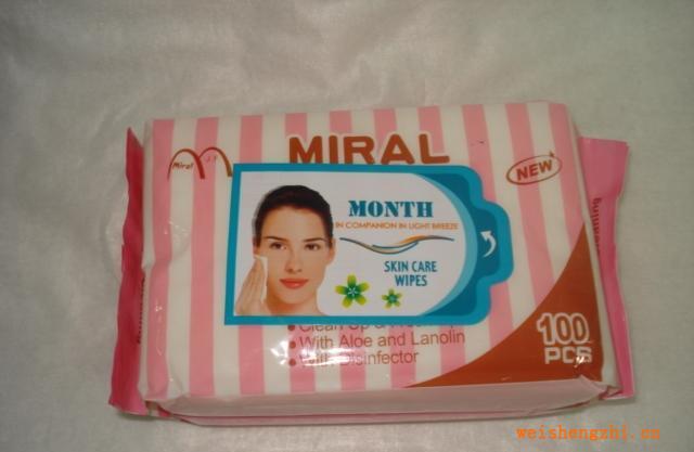 100片美容濕巾，女士濕巾，卸妝濕巾，消毒濕巾