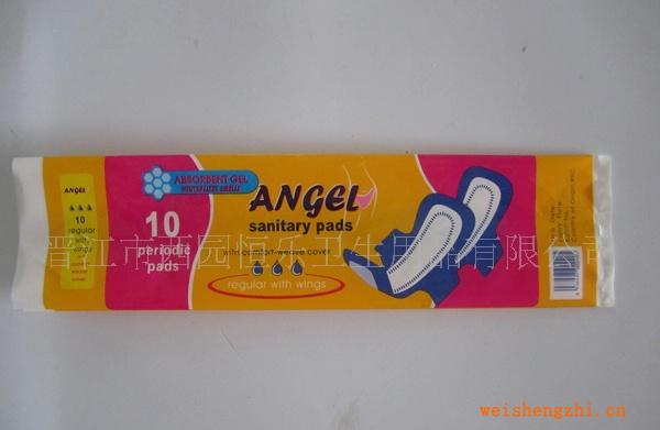 外贸Angelnappies直条型卫生巾OEM卫生巾加工工厂