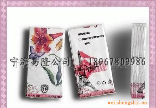 出口特价原单21*21食品级印花手帕纸（printtraveltissues）