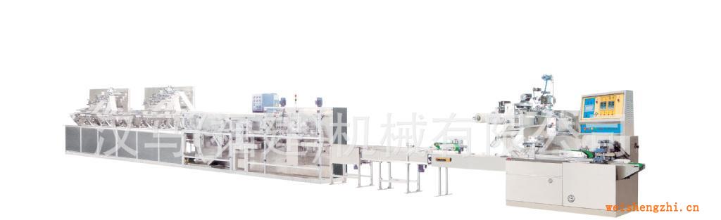 供应湿巾机HM-F2680全自动高速湿巾折叠&包装机（30-100片/包）