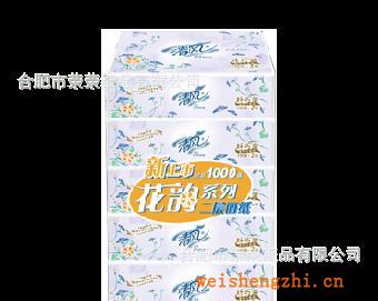 供应B352RC新上市二层清风花韵100抽细致柔韧面巾纸抽纸