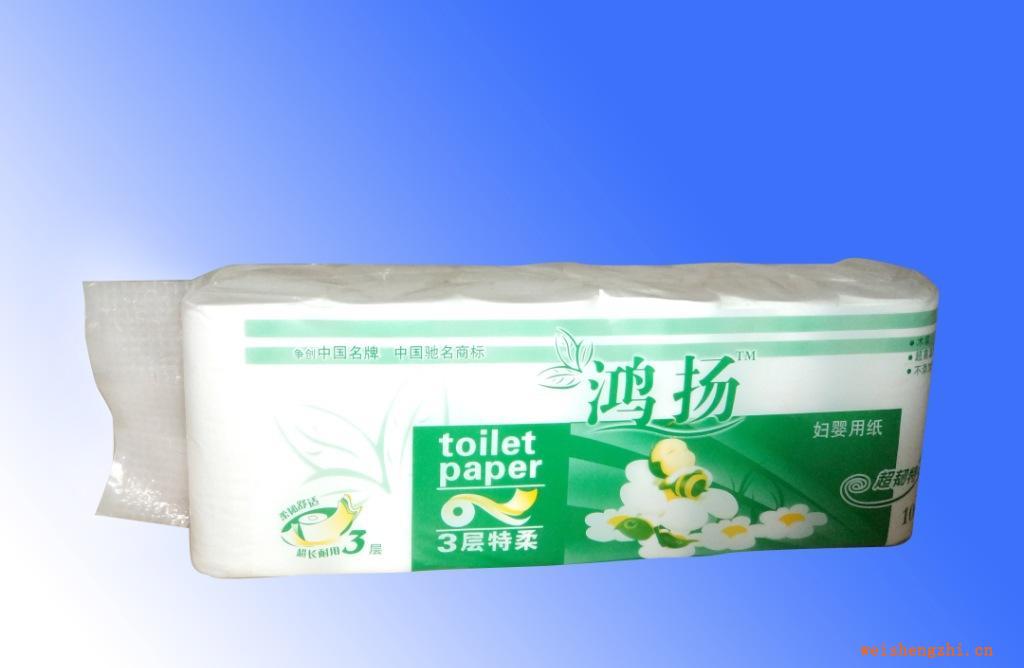 供應(yīng)鴻揚(yáng)系列衛(wèi)生卷紙三層特柔生活用紙家居用紙