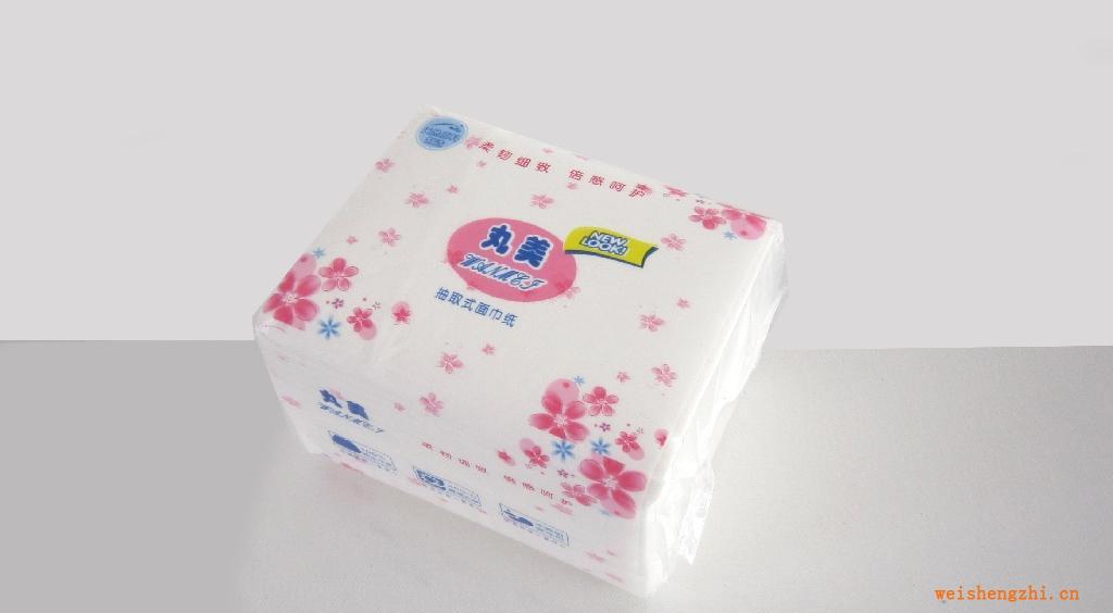 餐巾纸抽取式面巾纸供应丸美粉色抽取式面巾纸