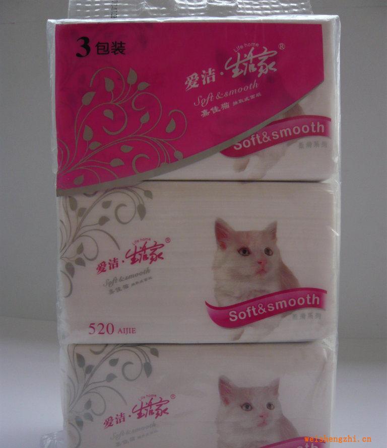 厂家直销爱洁嘉佳猫软抽批发代理卷纸纸巾,生活用纸,软抽卫生纸