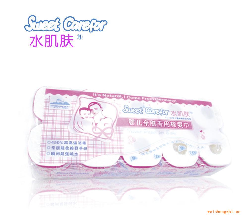 供應水肌膚嬰兒棉爽巾卷裝（10卷）筒裝紙巾