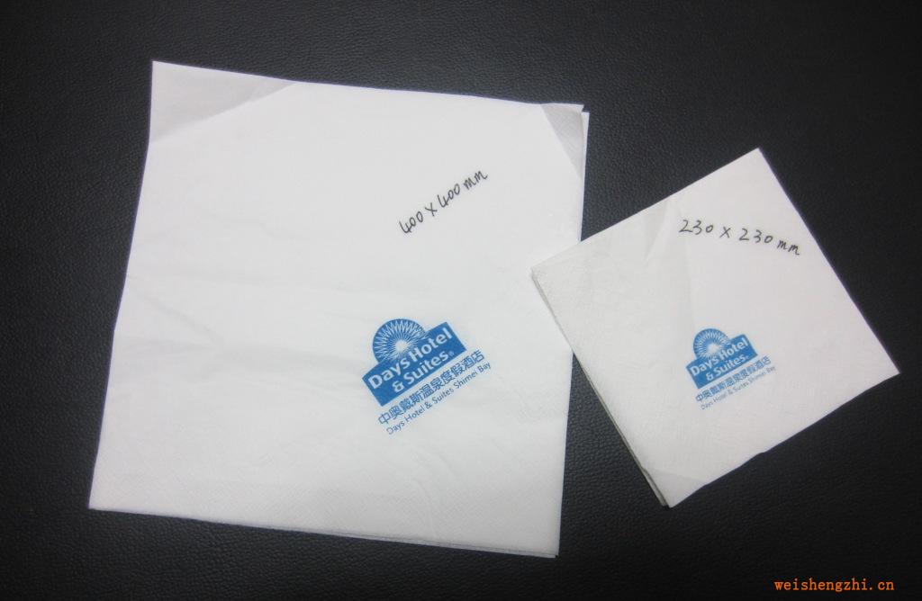 【廠家直銷】大規格印字方巾.西餐專用方紙巾.可定做logo