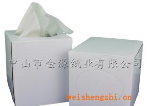 供应优质木浆柔软正方盒白盒装面纸面巾纸抽取式
