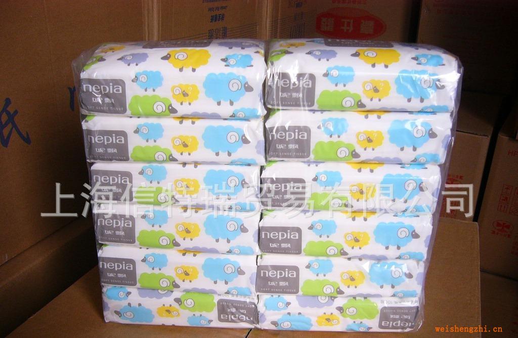 妮飘妙趣绵羊100抽单层抽取式卫生纸*96包整箱出售