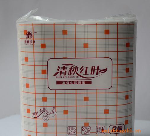 清秋红叶168双卷竹浆生活用纸
