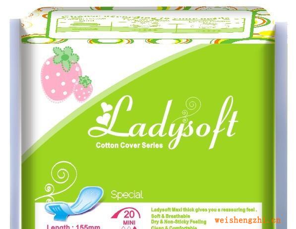 厂家批发供应卫生巾自主品牌ladysoft卫生巾出口泉州卫生巾厂