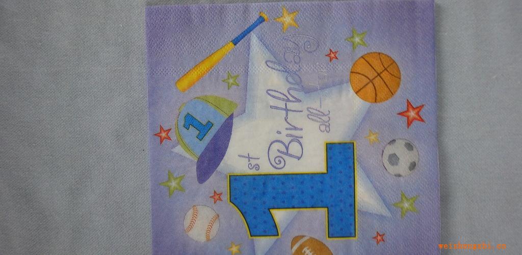 供應彩色餐巾紙多彩印刷印花餐巾紙外貿紙巾KTV紙巾