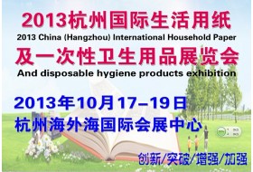 2013中国(杭州)国际生活用纸及一次性卫生用品展览会