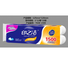 印之洁 生活用纸卫生纸原生木浆家庭装1500g